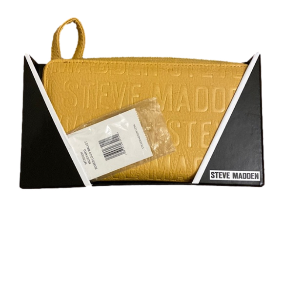 Steve Madden Handbags - NWT Steve Madden Mustard Boxed Logo Wallet